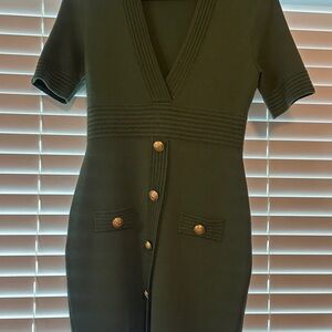 L'AGENCE Olive Button-Front Mini Dress